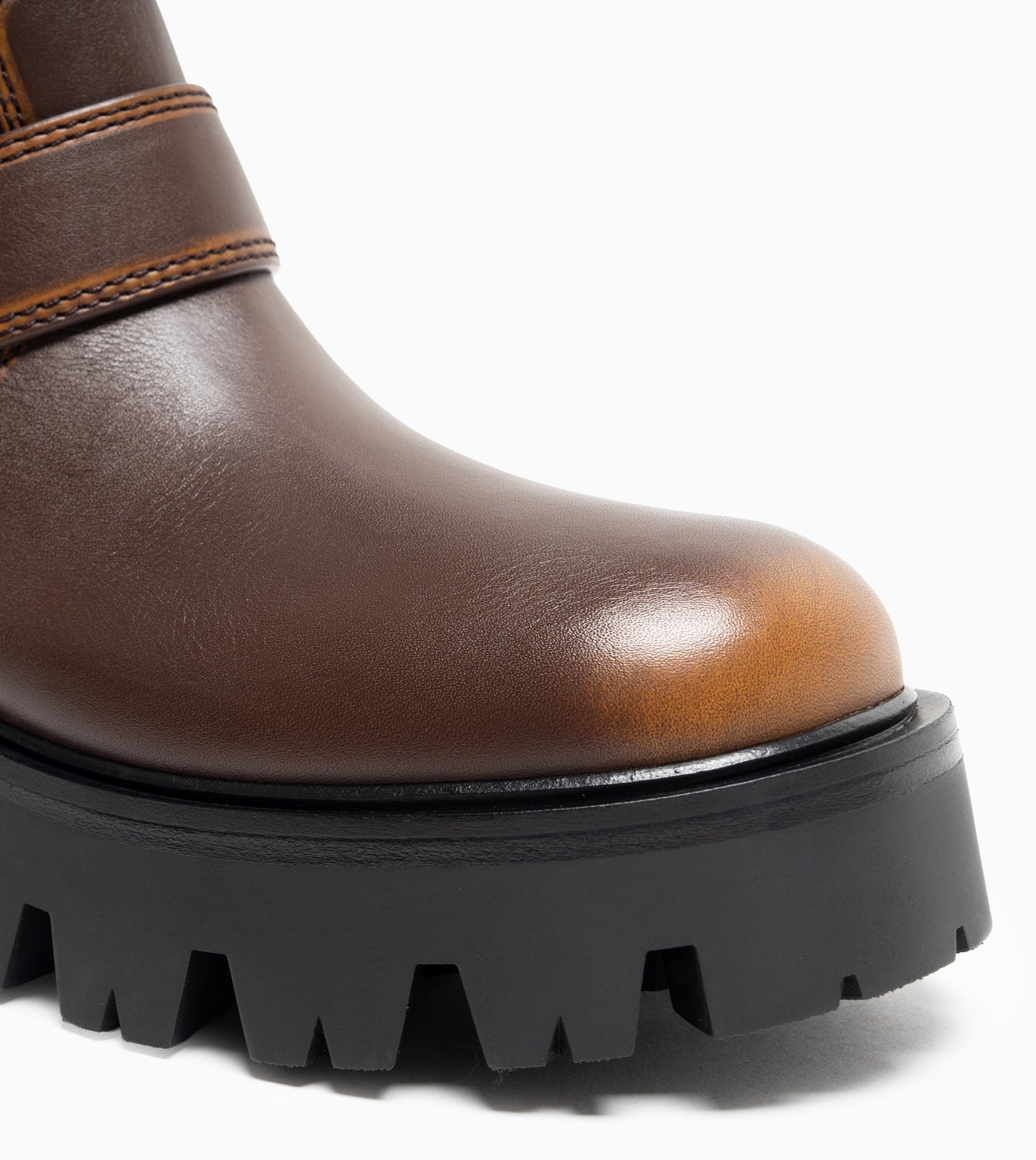 PRADA ANKLE BOOTS VITELLO VINTAGE CACAO