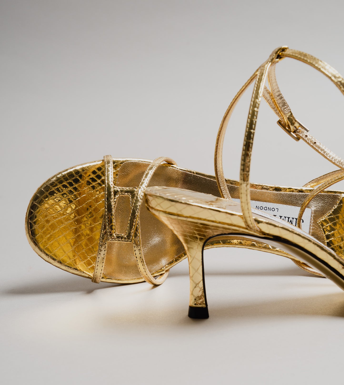 JIMMY CHOO Leo 65 Full Sandal Gold