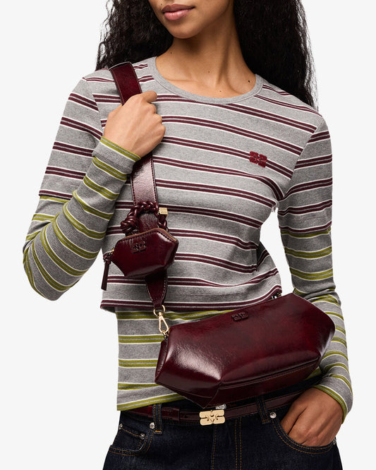GANNI Bou East Deep Shine Bag