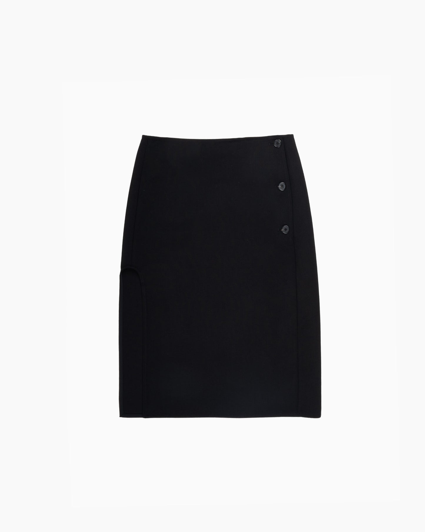 COURREGES Long Skirt Oblique Wool