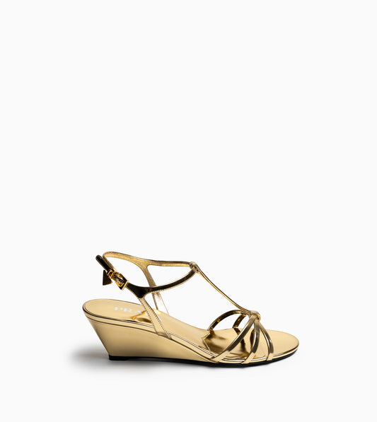 PRADA Metallic Leather Sandals Platino