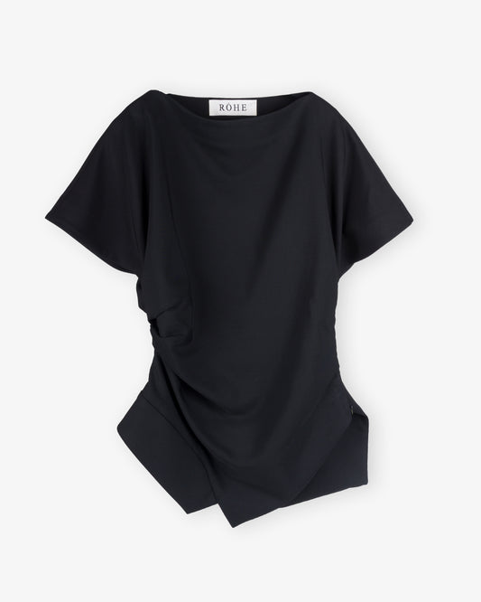 ROHE Draped Lapel Top
