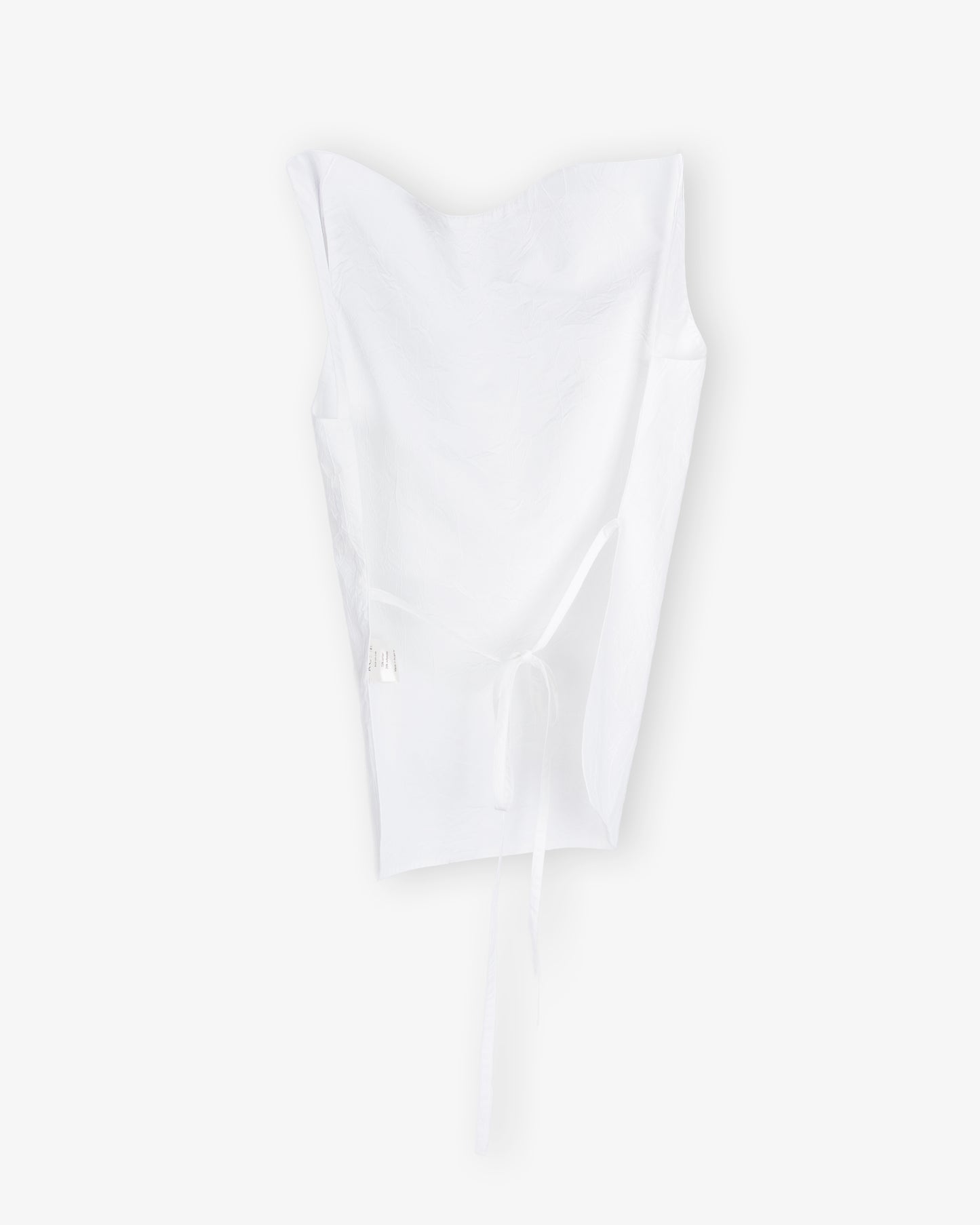 RÓHE Open Back Crushed Cotton Top White