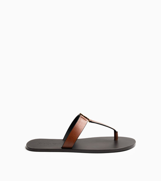 SAINT LAURENT Leather Women Shoes Flat Sandals Flat Le Bruciato