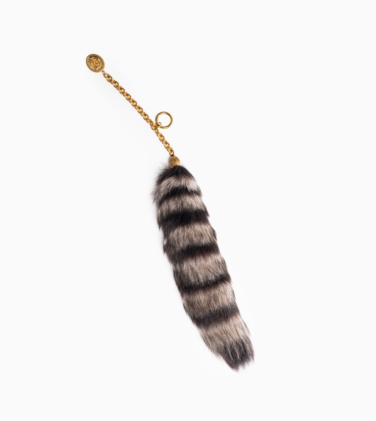 CHLOE FUR CHARM TAUPE