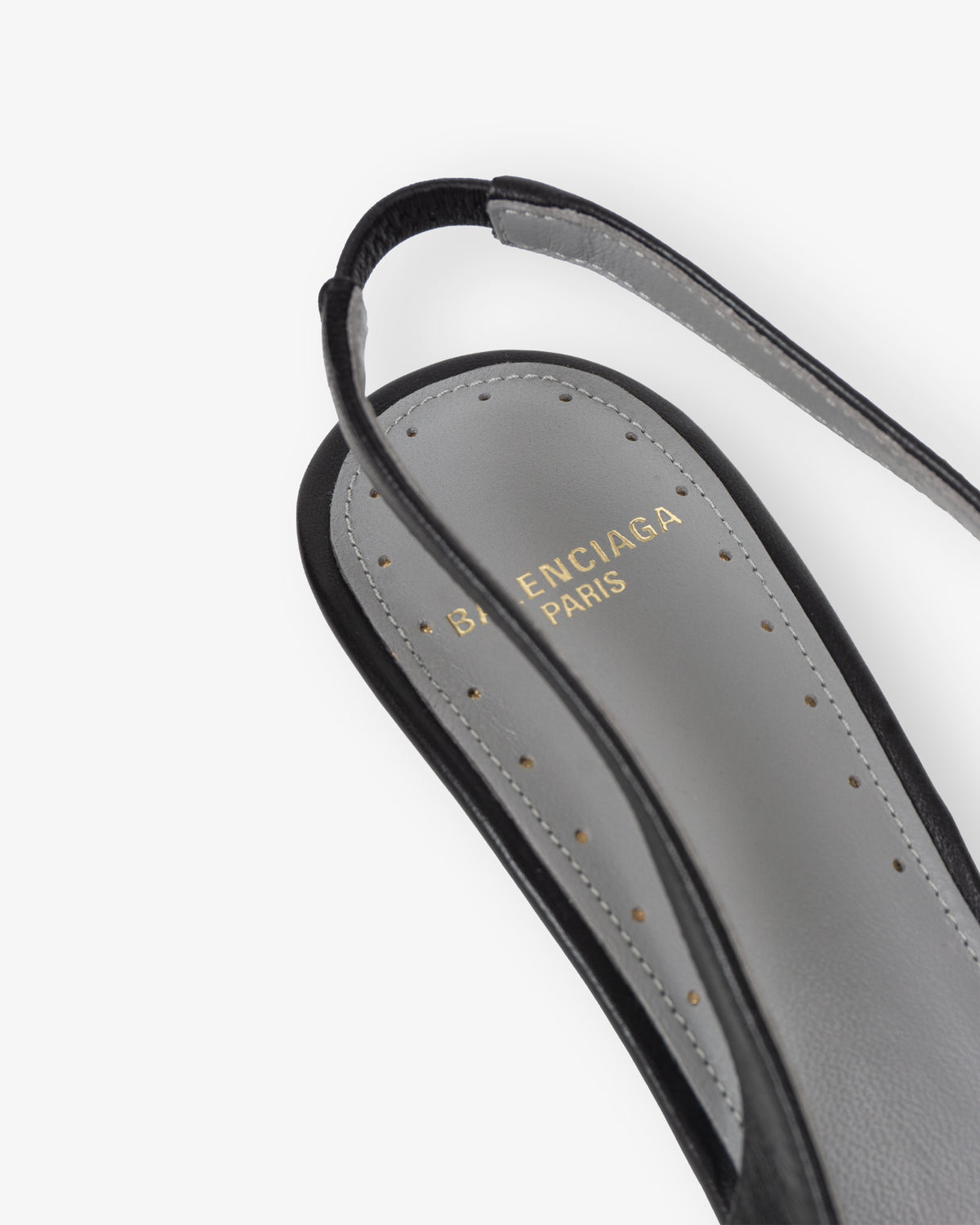 BALENCIAGA Sling Back Black /Gold