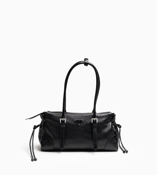 PRADA Bonnie Leather ( Non- Reptile) Hand Bag Black
