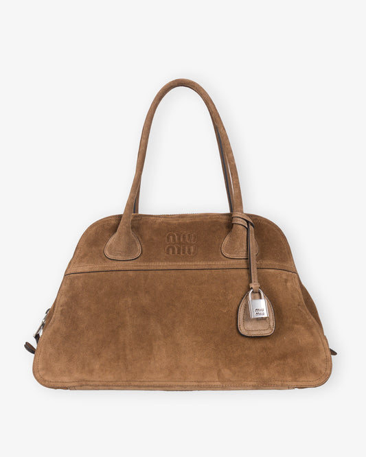 MIU MIU Leather Hand Bag Cacao