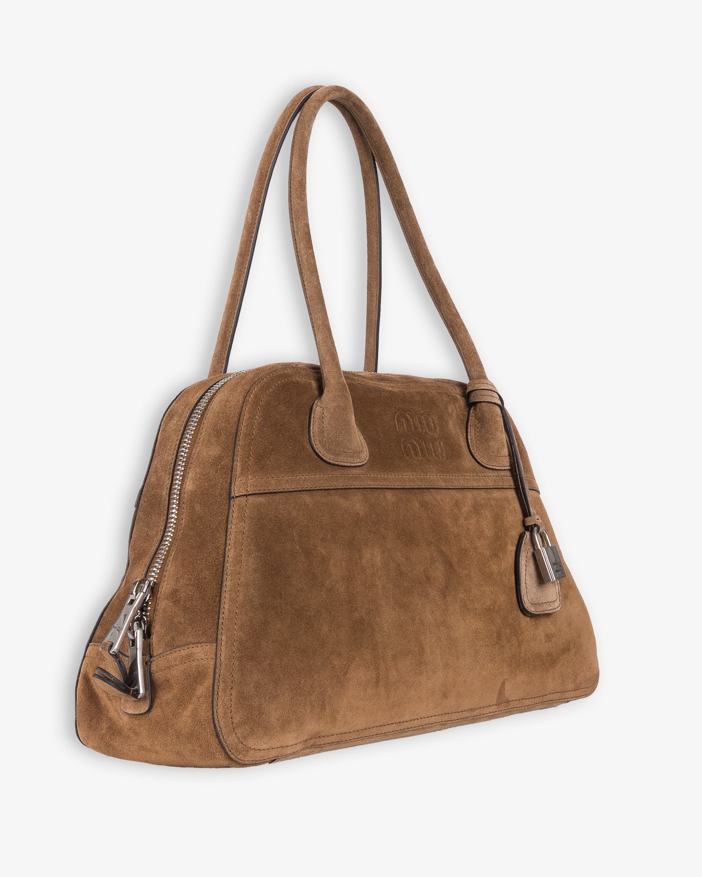 MIU MIU Leather Hand Bag Cacao