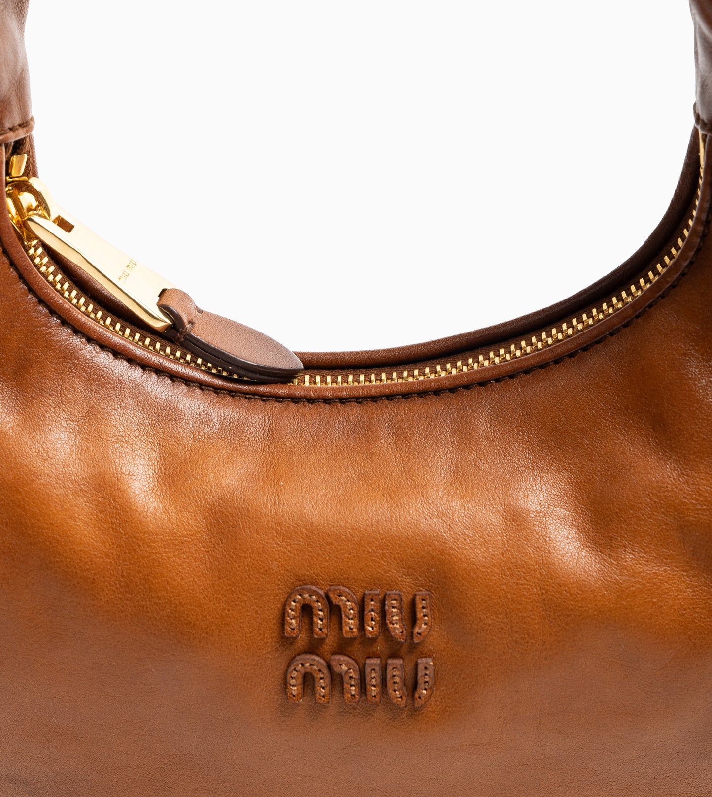 MIU MIU WANDER BAG VITELLO ANTIC COGNAC