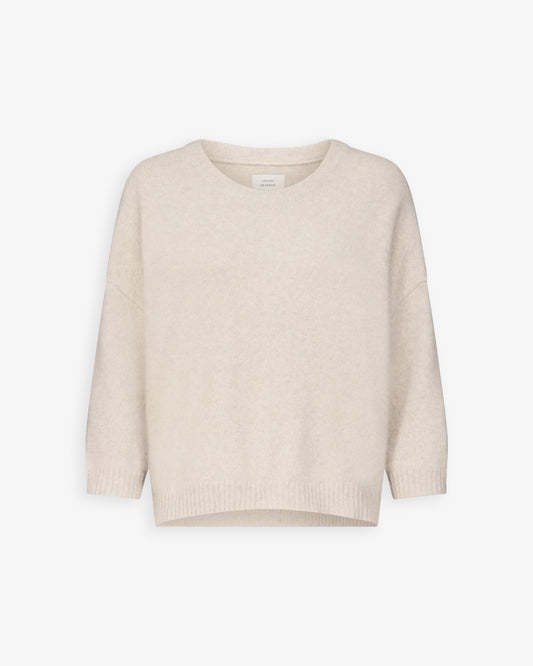 LOU LOU Azali Crewneck Sweater Stone Melagne