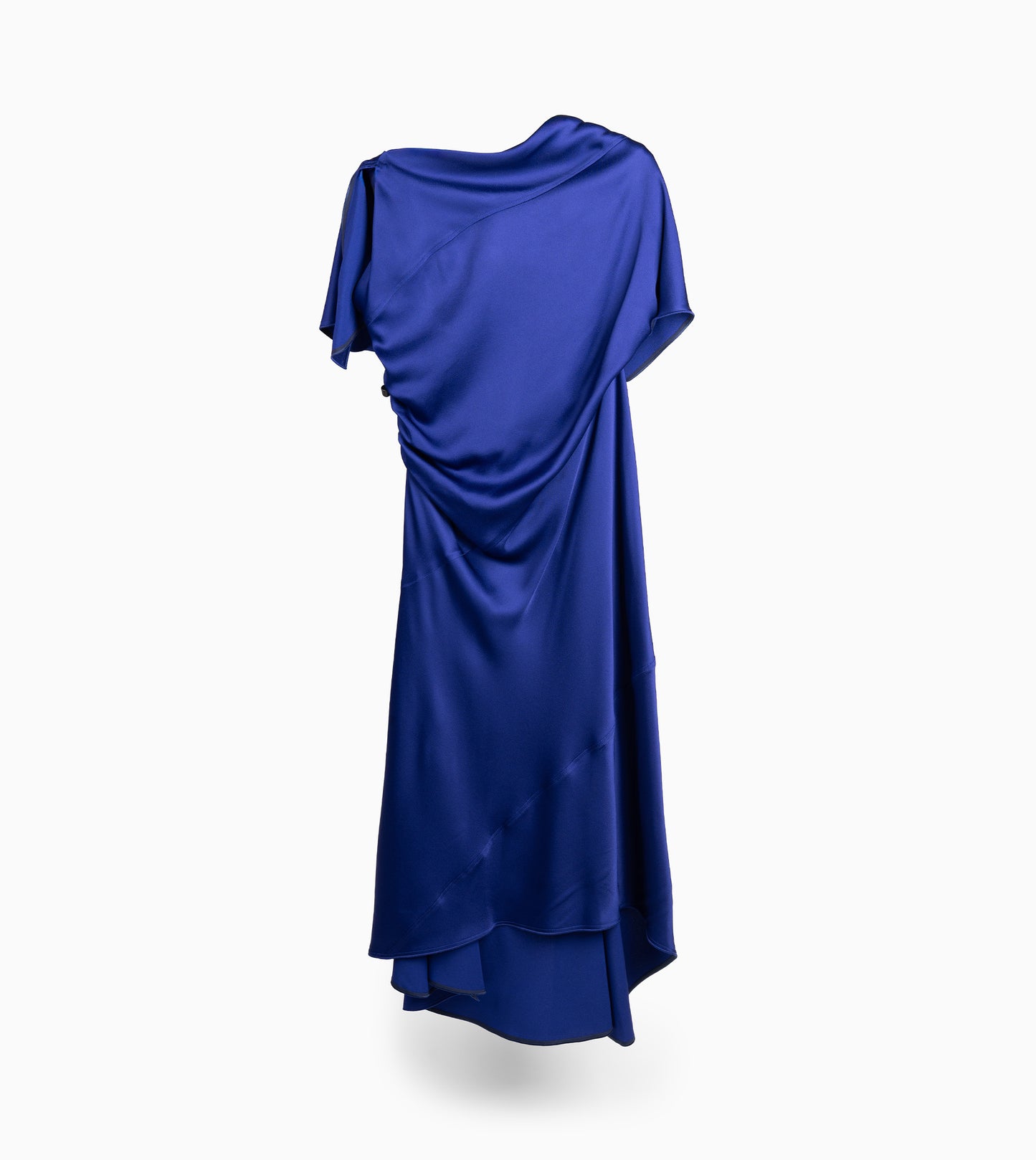 VICTORIA BECKHAM Asymmetric Twist Dress Bright Indigo