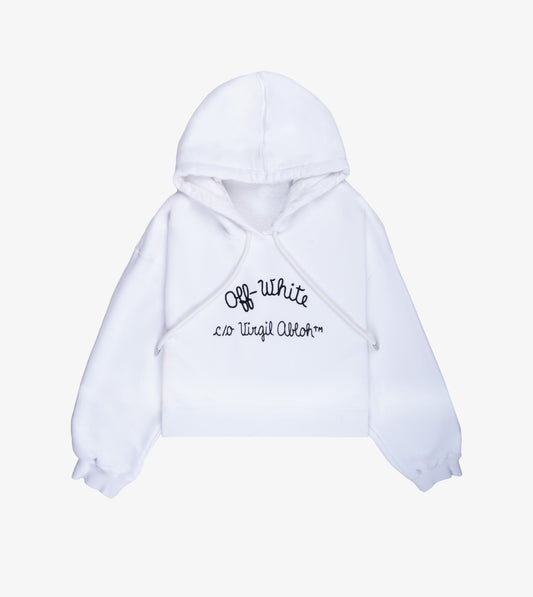 OFF-WHITE- Tye Crop Hoodie