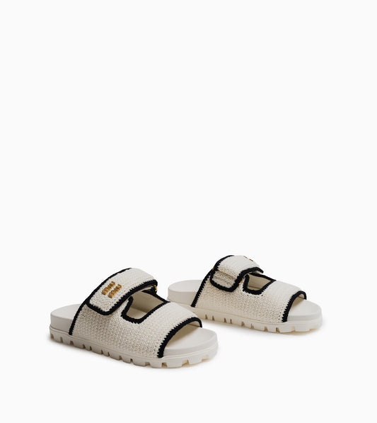 MIU MIU Upper Sole Crochet Nero