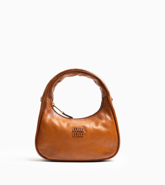 MIU MIU WANDER BAG VITELLO ANTIC COGNAC