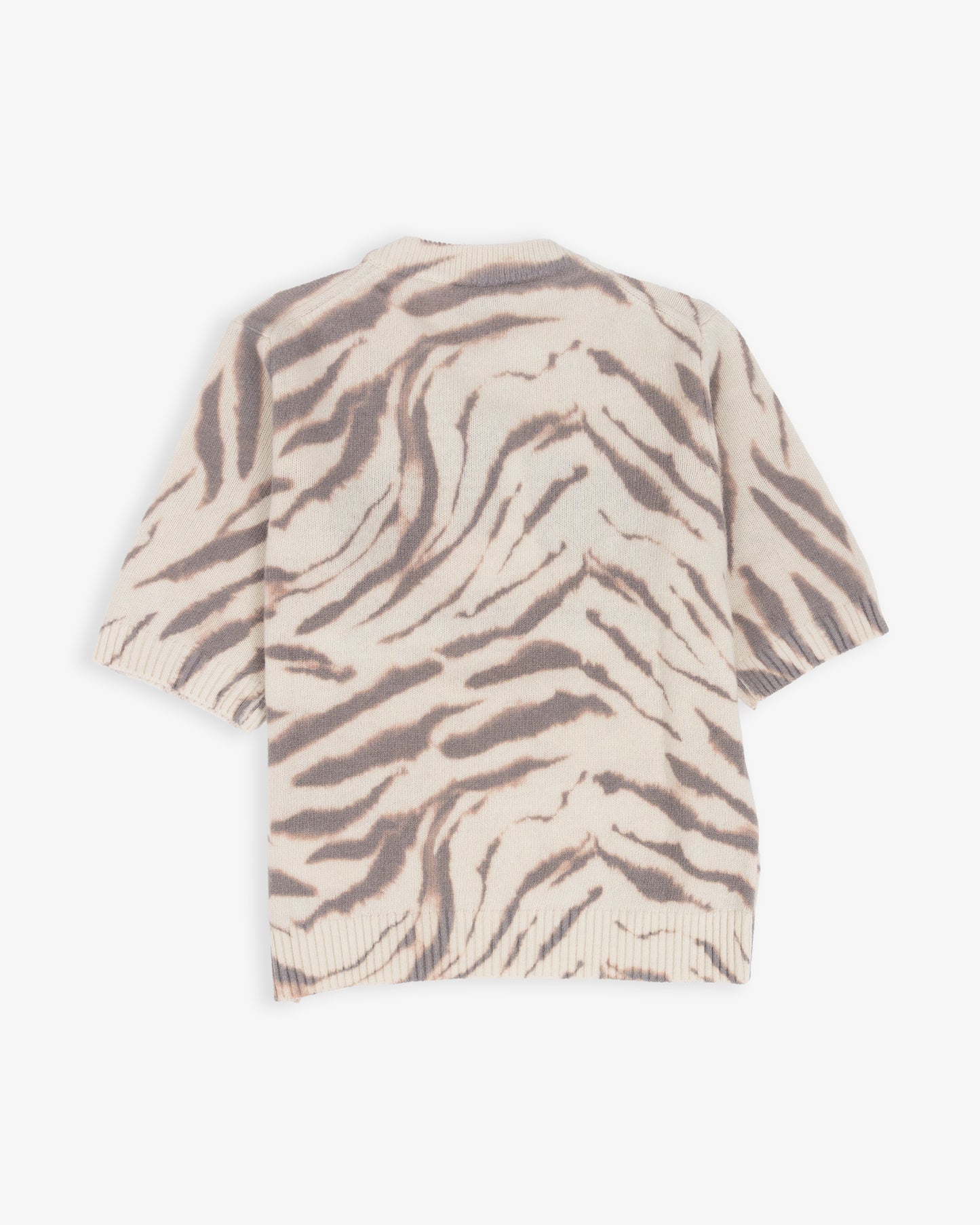 GANNI Graphic Wool Printed Tee Egret