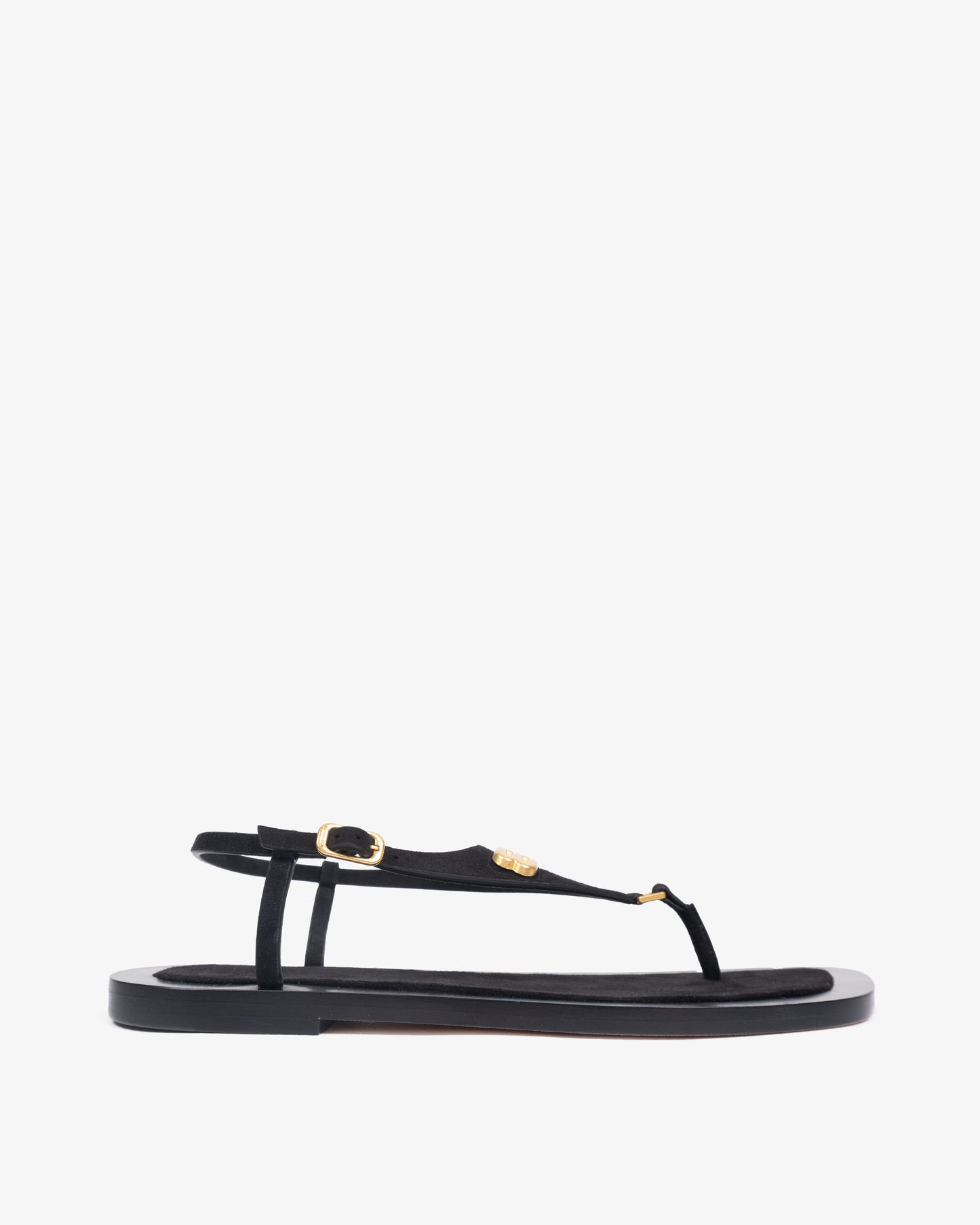 BALENCIAGA Riva Sandal Flat Black Gold