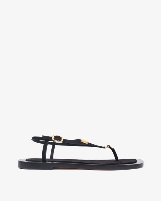 BALENCIAGA Riva Sandal Flat Black Gold