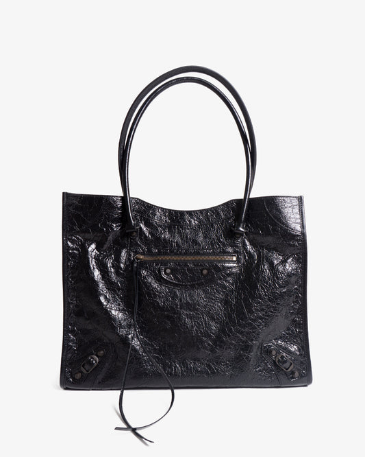 BALENCIAGA Medium Le City Tote Bag in Black