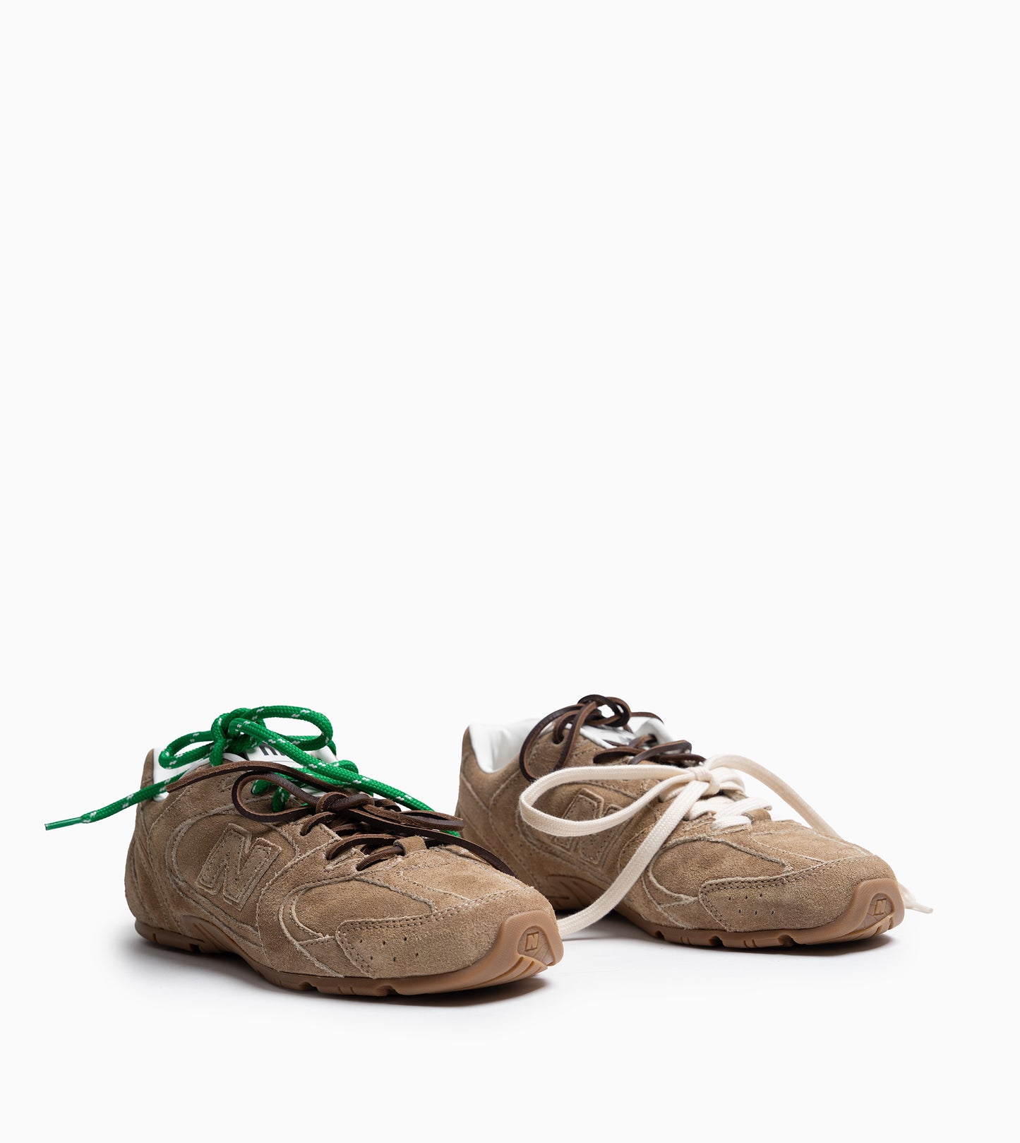 MIU MIU NB SNEAKER SCAMOSCIATO ECRU