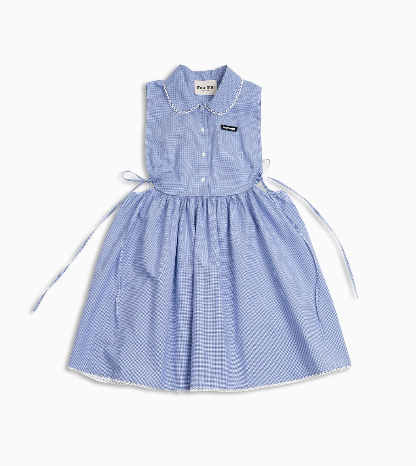 MIU MIU Dress with Mother - of - Pearl Buttons Blue