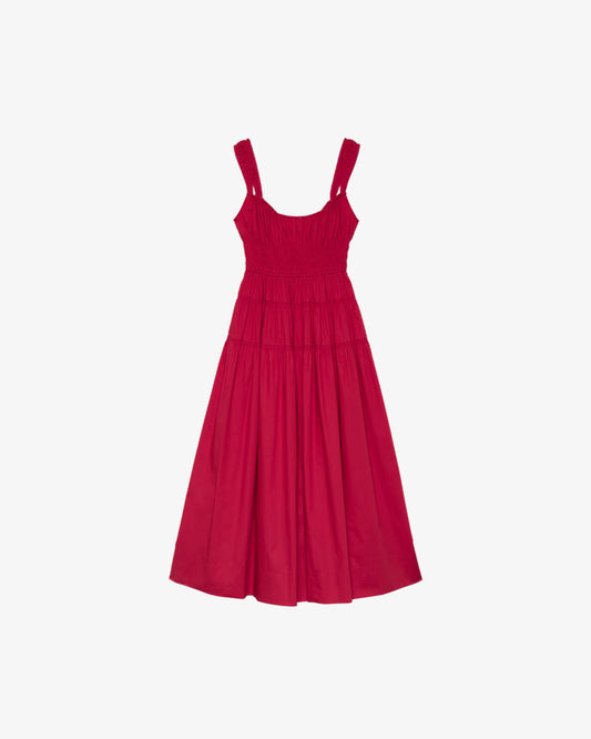 DÔEN Clover Dress Deep Tomato