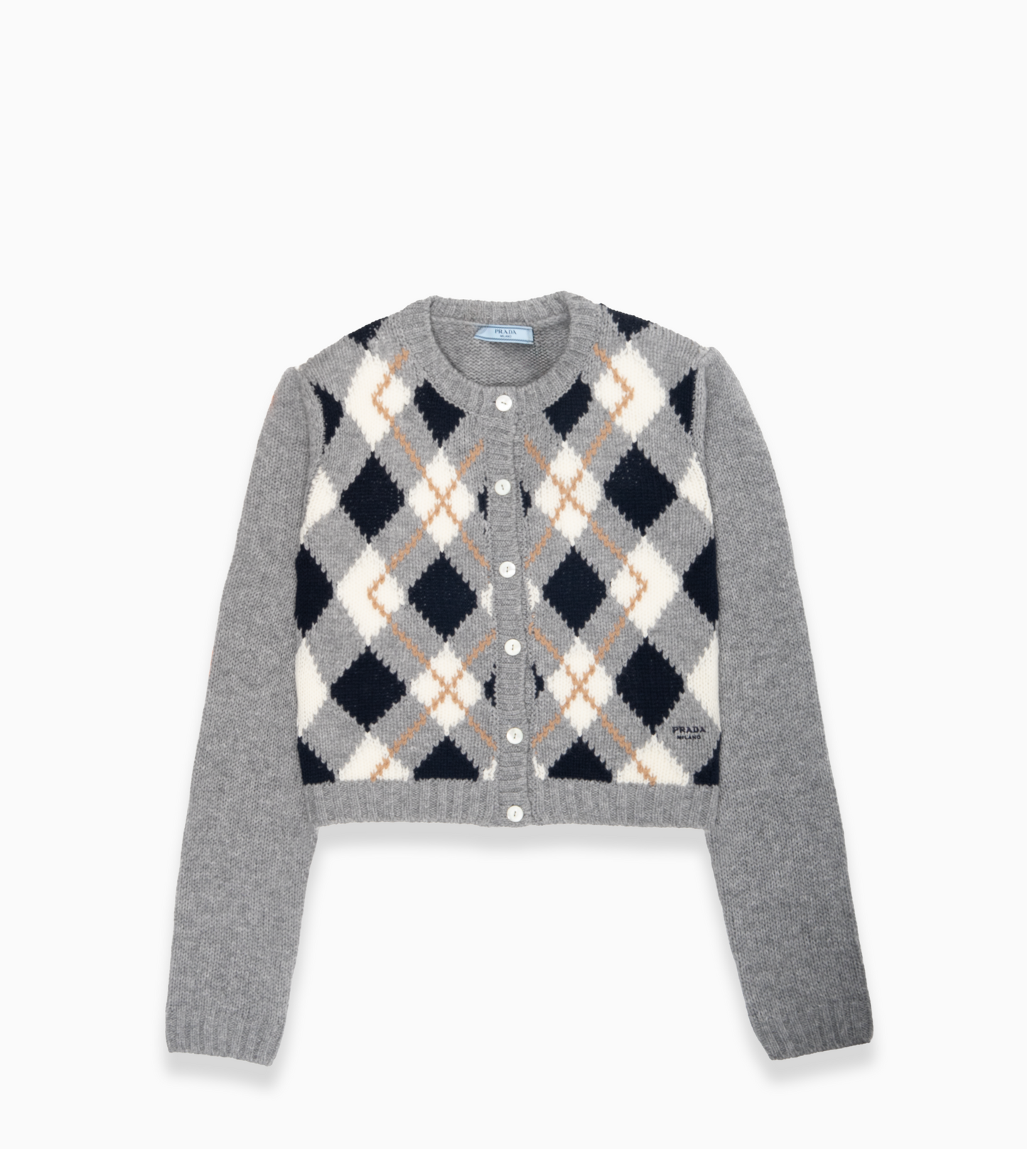 PRADA CARDIGAN CASHMERE ARGYLE