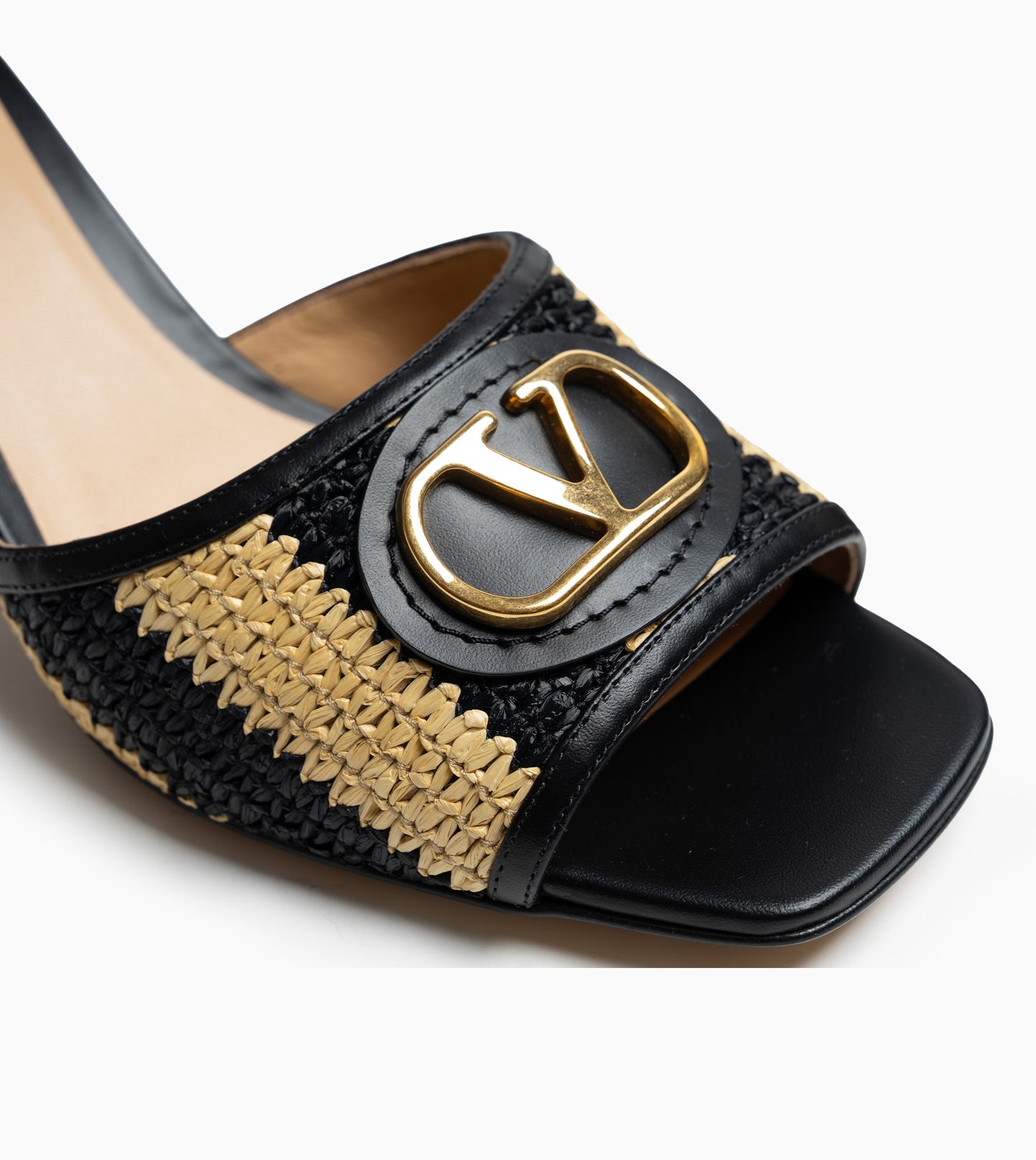 VALENTINO Vlogo Signature Slide Heel Naturale