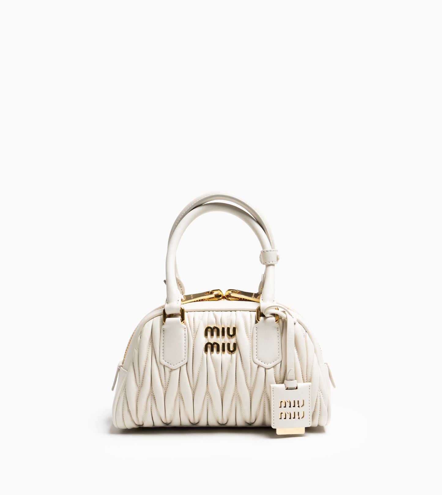 MIU MIU Leather (Non- Reptile ) Hand Bag White