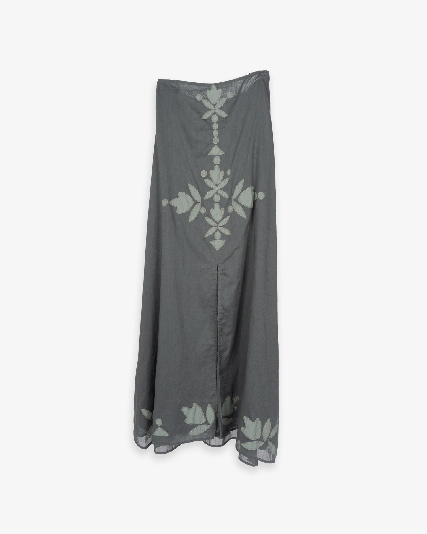 MARE DI LATTE Pao Skirt Voile Floral Ardoise