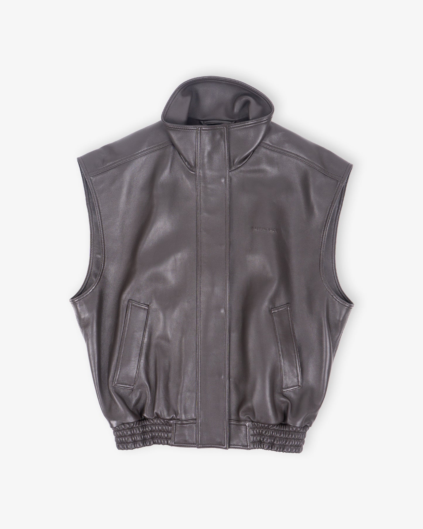 BALENCIAGA Sleeveles Blouson Moka