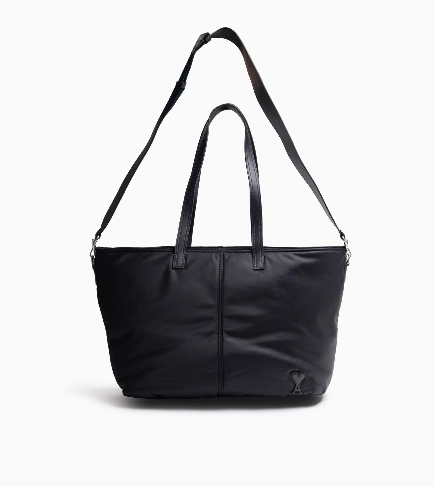 AMI PARIS Nylon Marcel Small Shopping Bag Black