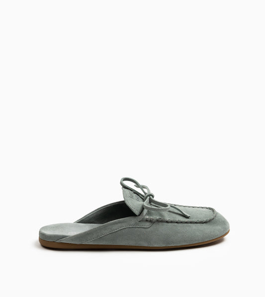 MIU MIU Suede Deck Mules Linfa