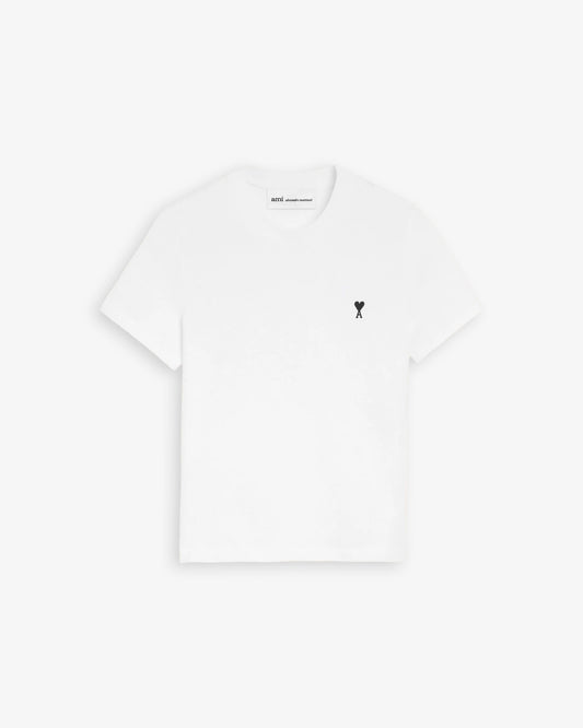 AMI PARIS TShirt with Contrasted Ami de Coeur White