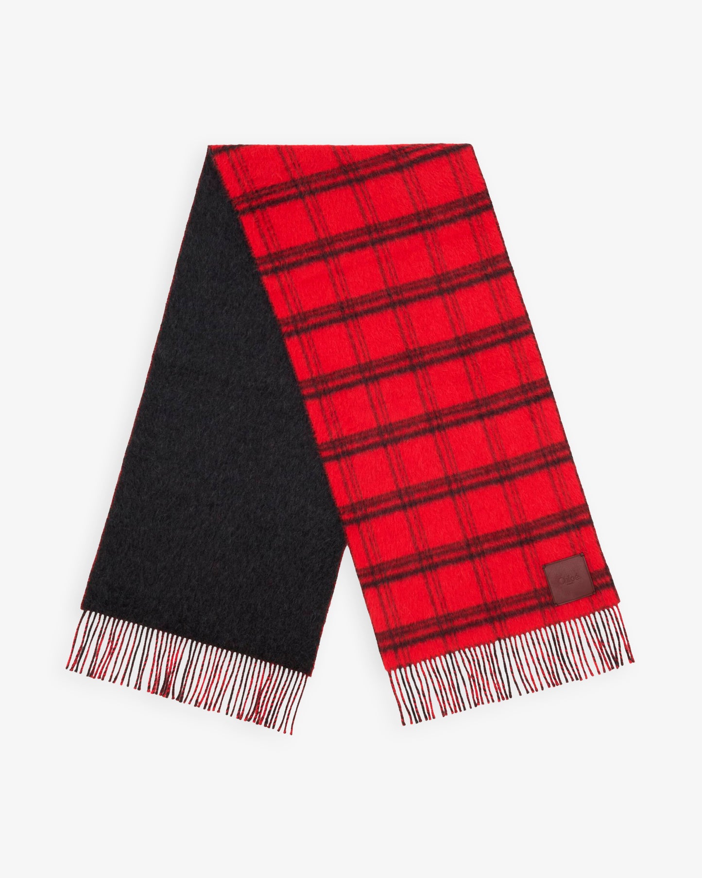 CHLOÉ Cover Scarf Red & Black