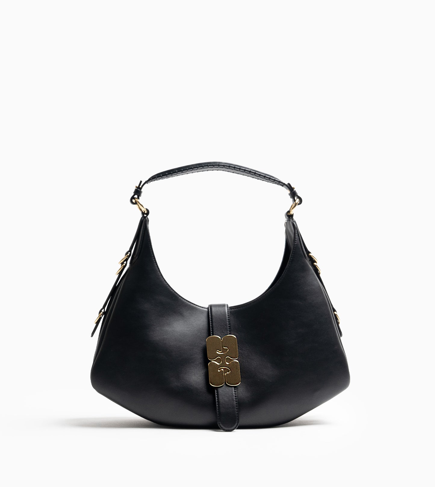 GANNI KAT Small Gold Bag  Black