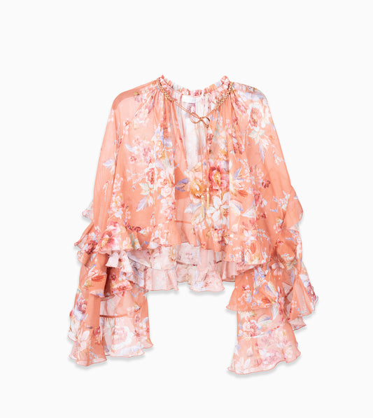 ZIMMERMANN Awaken Ruffle Blouse Multi
