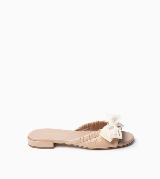 PRADA Leather Sandal Sabbia