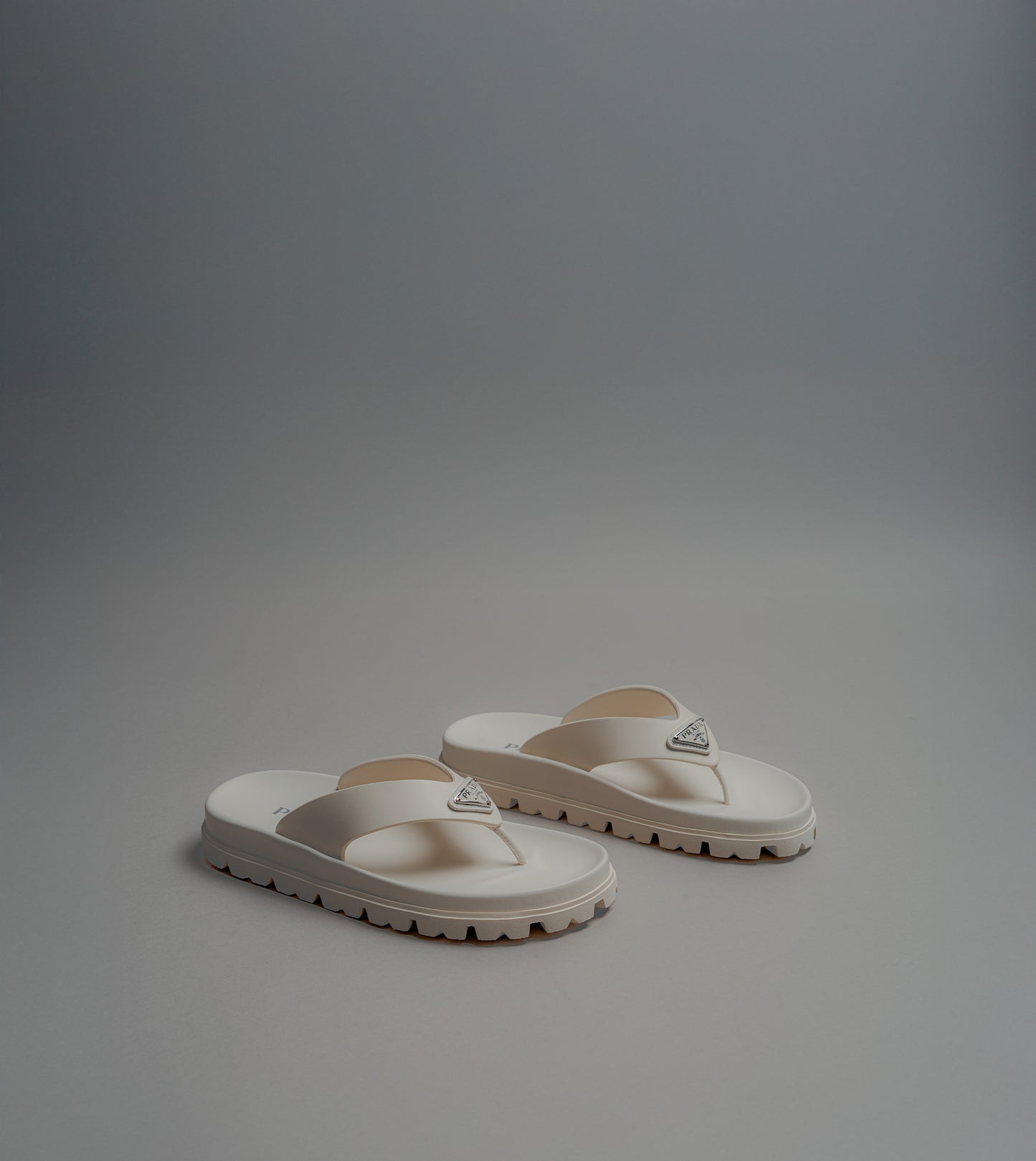 PRADA Plastic Thongs Avorio