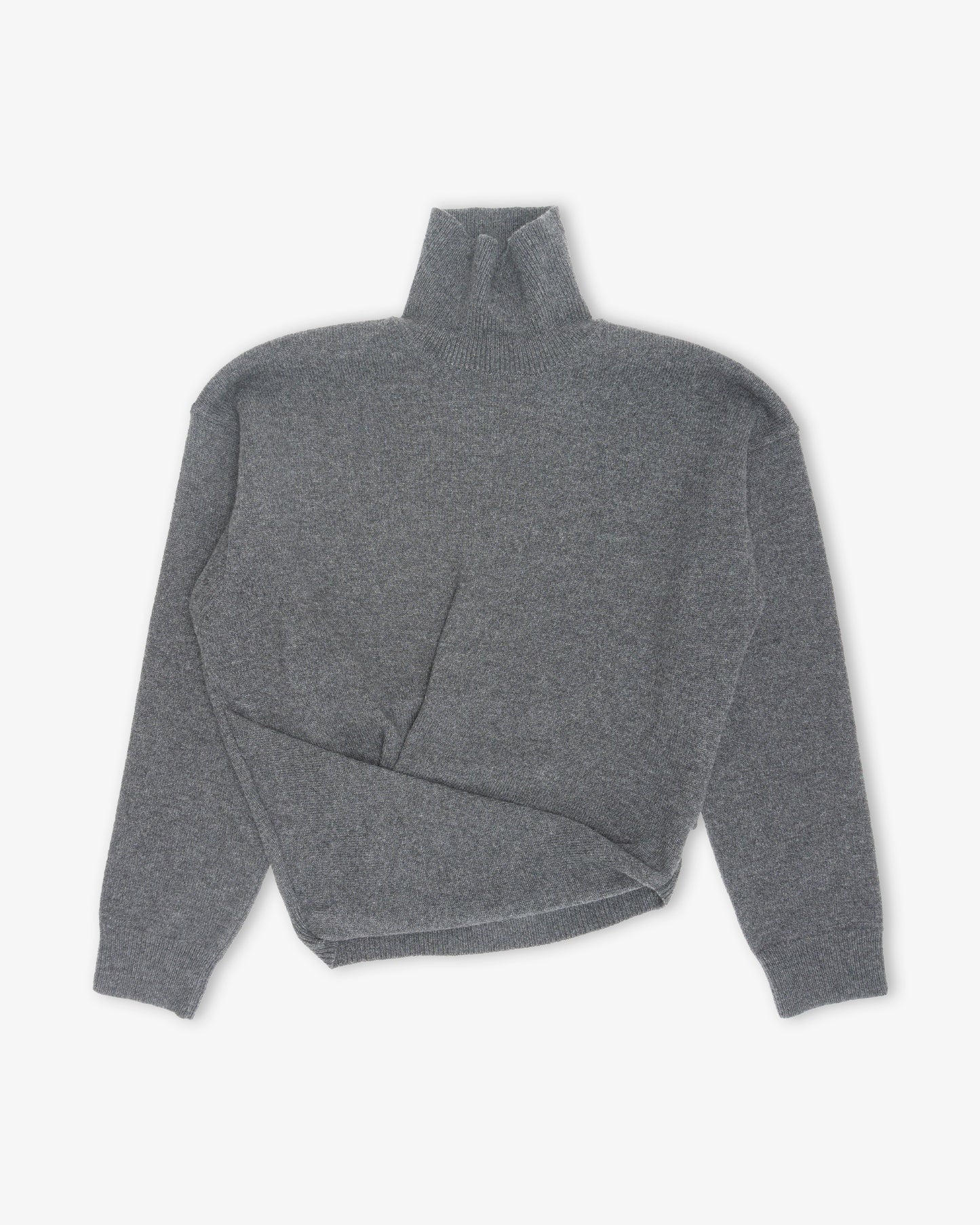 RÓHE Sculptural Turtleneck Dark Grey Melagne