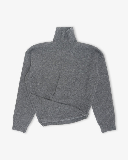 RÓHE Sculptural Turtleneck Dark Grey Melagne