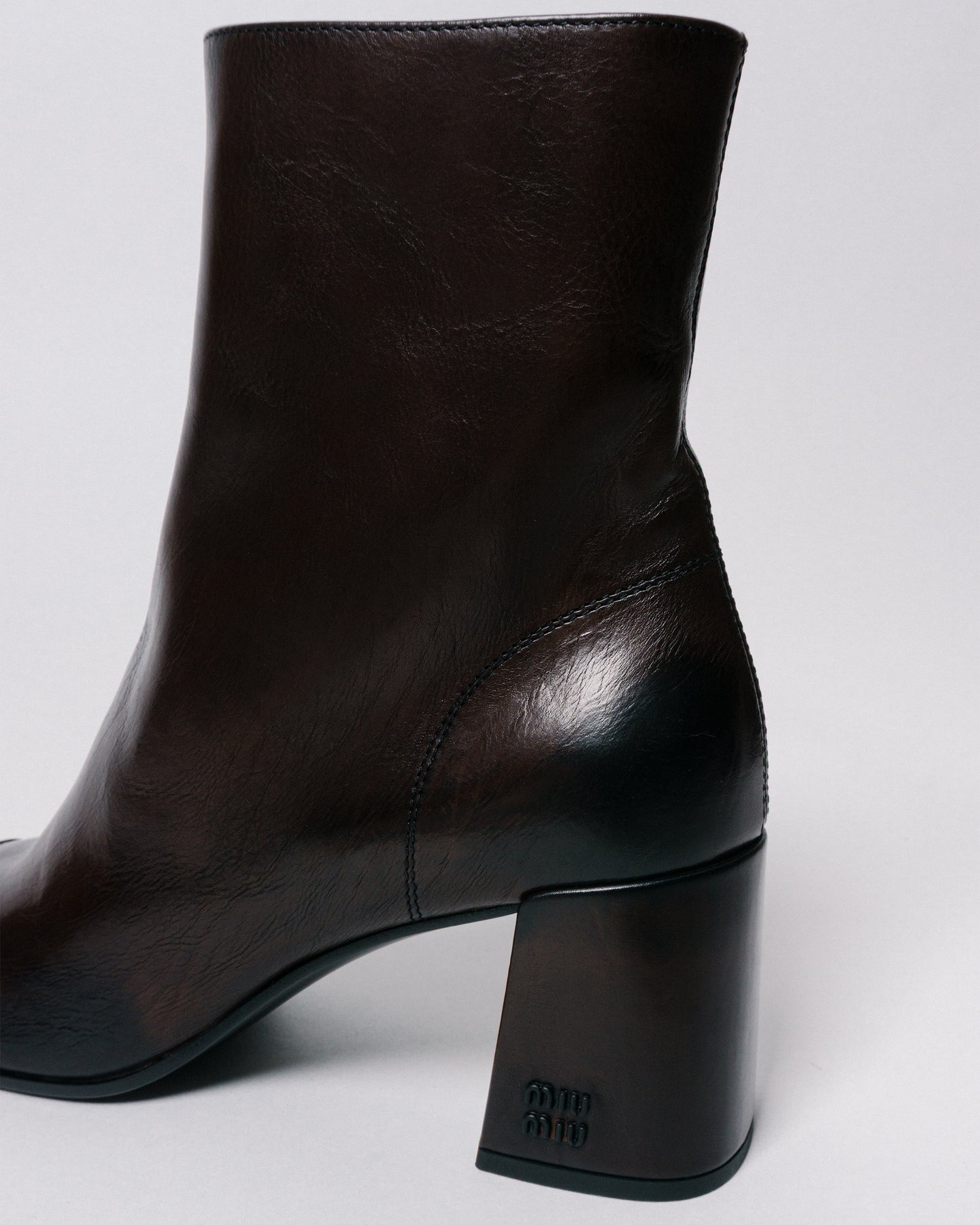 MIU MIU Ankle Boots Moro & Black
