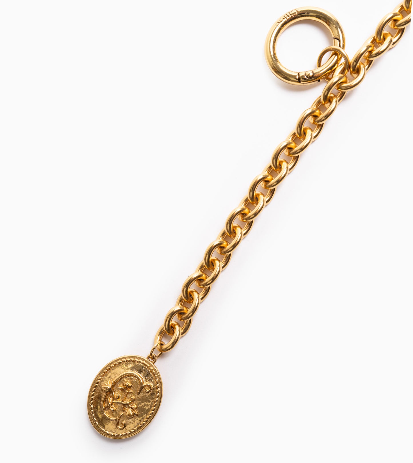 CHLOE FUR CHARM BROWN