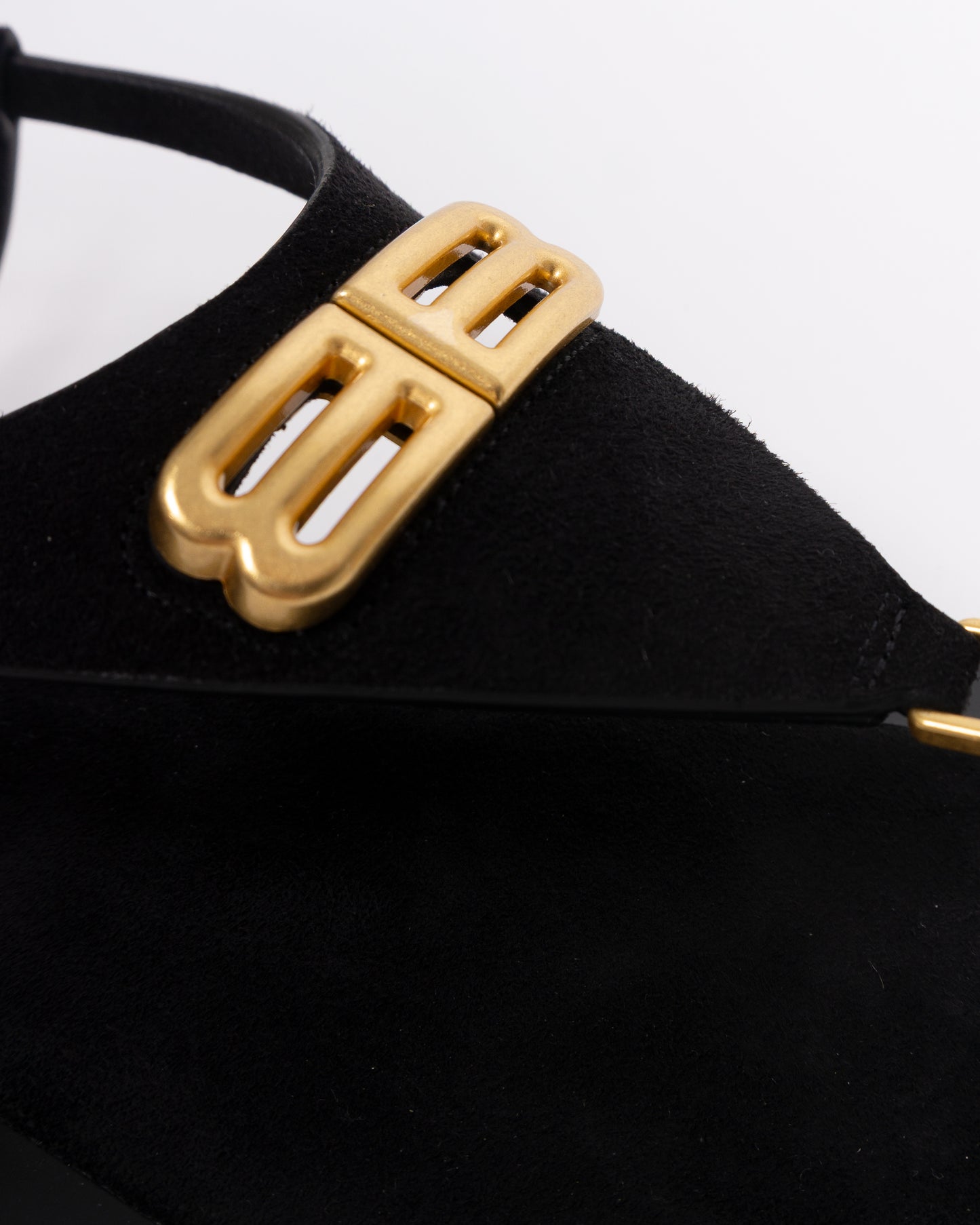 BALENCIAGA Riva Sandal Flat Black Gold