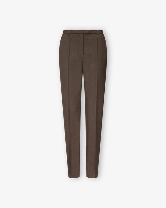 LOU LOU Malka LDS Straight Leg Pant Brown