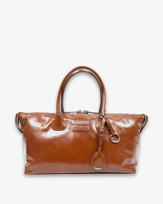 MIU MIU Leather Handbag Palissandro
