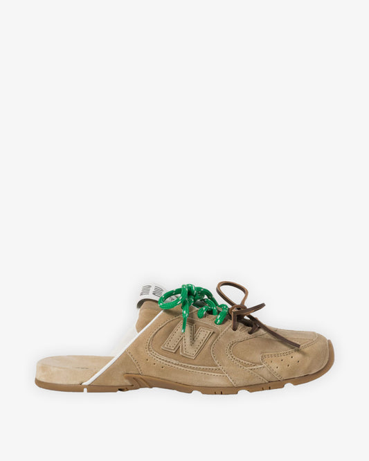 MIU MIU New Balance x Miu Miu 530 SL Faded Suede Mules Ecru