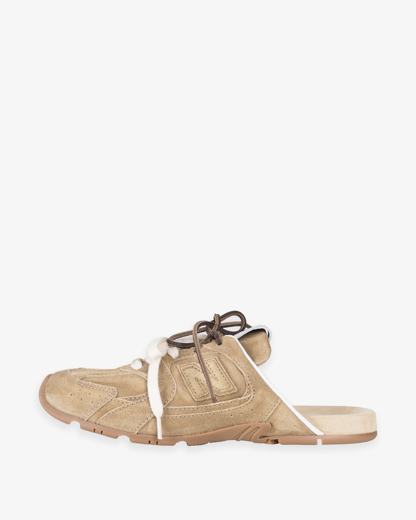 MIU MIU New Balance x Miu Miu 530 SL Faded Suede Mules Ecru
