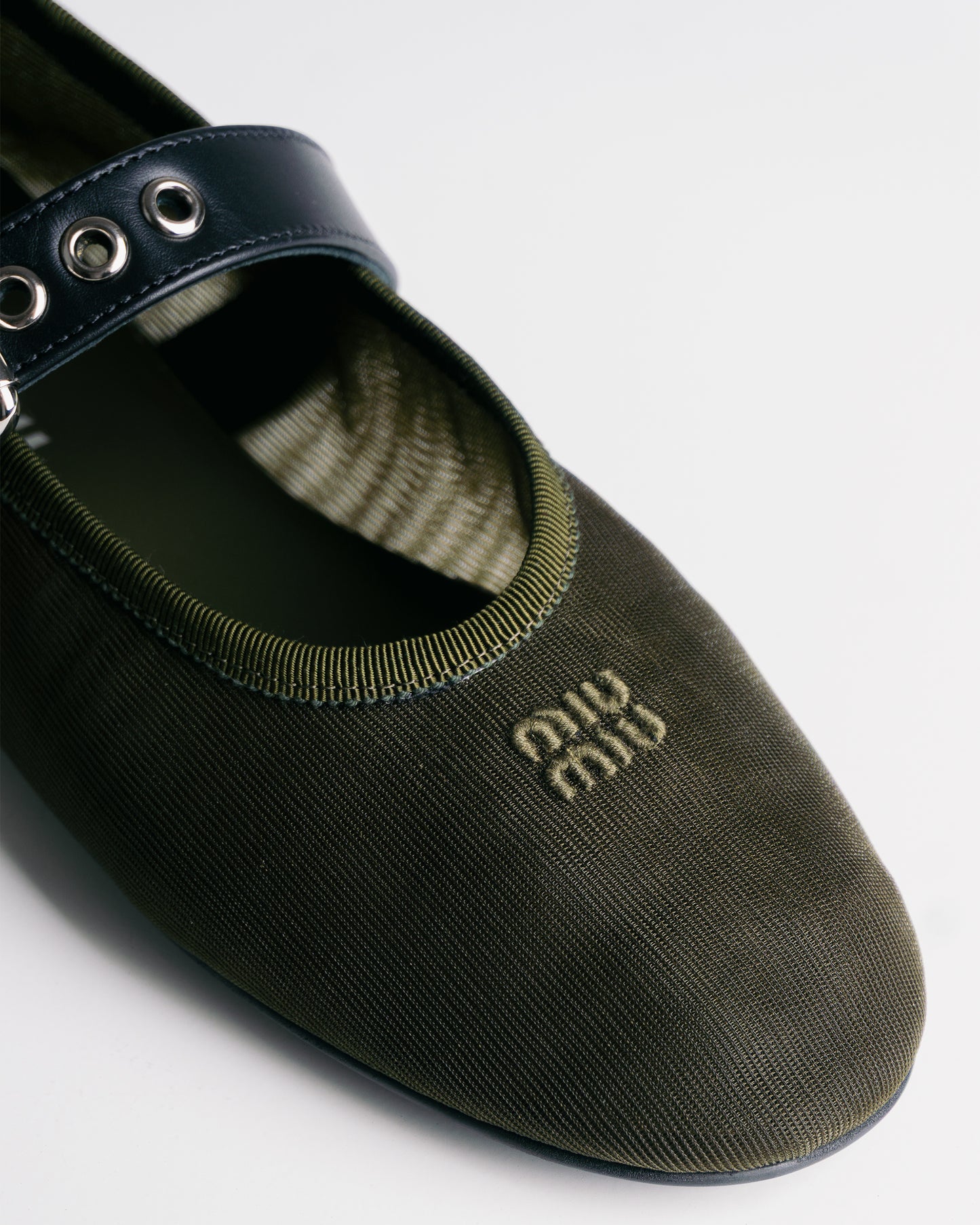 MIU MIU Leather Shoes Oliva