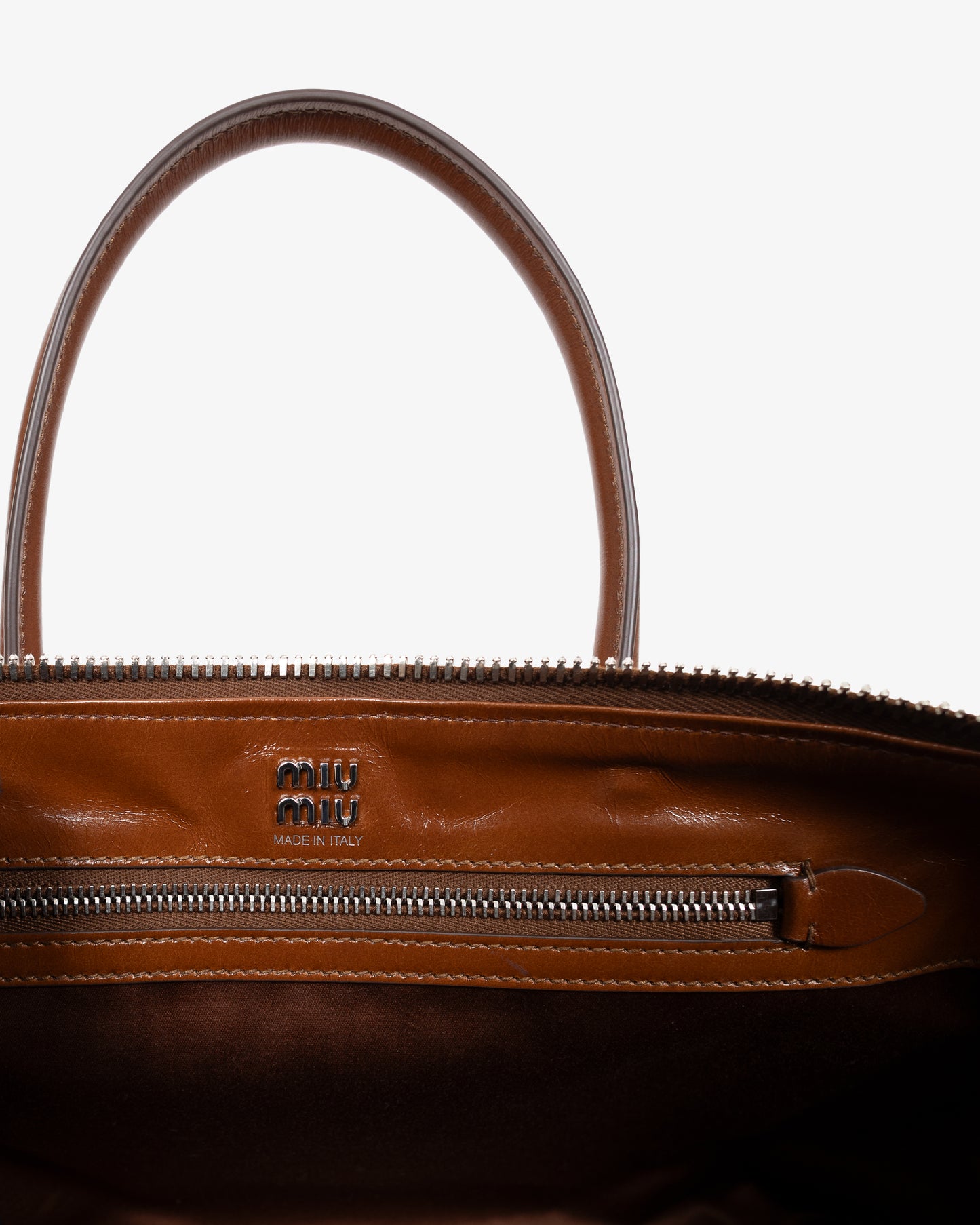 MIU MIU Leather Handbag Palissandro